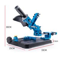 Support universel pour meuleuse d'angle avec levier coulissant et conversion en scie à table pour les applications de coupe multifonctions