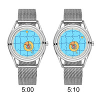 Design unique étudiant 3ATM étanche citoyen japonais mouvement à Quartz pas de montre mains femmes montre de mode