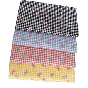 Оптовая продажа, широкая твиловая ткань с милым бантом, хлопчатобумажная печатная ткань для одежды, «DIY» и «стеганая ткань» - Product Image 4