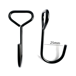 Cao su tráng đánh bóng thép không gỉ nhỏ <span class=keywords><strong>J</strong></span> hình dạng dính tường móc cho ngành công nghiệp bán lẻ - Product Image 4