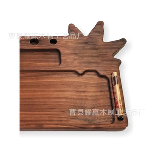 ถาดไม้สำหรับบุหรี่ Caoxian Yaoying ขนาด 30.5x23x2 ซม. กล่องเก็บของไม้เนื้อแข็งสำหรับชุดสูบบุหรี่ - Product Image 4