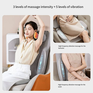 Coussin de <span class=keywords><strong>massage</strong></span> <span class=keywords><strong>Shiatsu</strong></span> complet pour le <span class=keywords><strong>dos</strong></span>, soulagement de la douleur, lumière rouge, pétrissage 3D, pour la maison, le bureau, la chaise, le <span class=keywords><strong>siège</strong></span> de voiture - Product Image 4