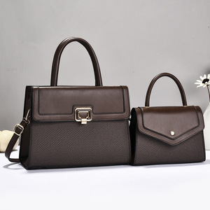 Custom PU Leather <b>Handbag</b> Set Fashion Shoulder Tote Crossbody Bag Composite Two Piece Design for Women - Product Image 4