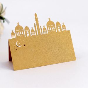 Cartes de vœux pour l'<span class=keywords><strong>A</strong></span>ïd avec enveloppes et cartes de table assorties pour le Ramadan, pour l'agencement des invités, calligraphie islamique élégante, qualité supérieure - Product Image 3