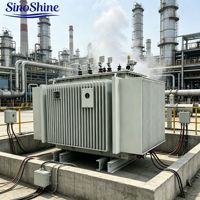 SinoShine transformator daya, peralatan Transformer listrik 200-5000kVA tiga fase terbenam ONAN/ONAF