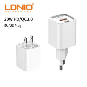 <span class=keywords><strong>Chargeur</strong></span> mural rapide Ldnio A2318M 20W PD et QC, compatible avec la charge des <span class=keywords><strong>iPhone</strong></span> 8-17, certifié MFi <span class=keywords><strong>officiel</strong></span> pour <span class=keywords><strong>iPhone</strong></span>, iPad, iPod - Product Image 1