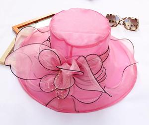 หมวกปีกกว้างพับได้ ผ้าออร์แกนซ่า สำหรับฤดูใบไม้ผลิและฤดูใบไม้ร่วง สไตล์ซินาเมย์ เหมาะสำหรับไปโบสถ์ งานพิธีต่างๆ ขายส่ง  สำหรับใช้ที่ชายหาดและงานปาร์ตี้  หมวก Eden - Product Image 3