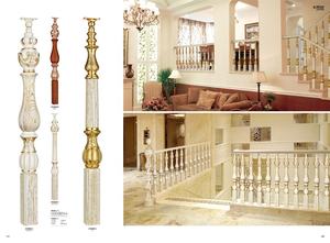 Nuevo Diseño Europeo de Pilar de Aluminio y Madera de Roble para Escaleras de Hotel, Balcones y Villas, Marca <span class=keywords><strong>CAROLA</strong></span>, 1 Año de Garantía - Product Image 2