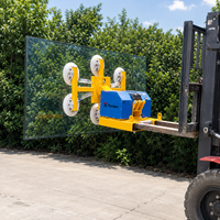 Lève-vitre pour chariot élévateur 300 kg à 4 ventouses pour applications de manutention de panneaux compacts