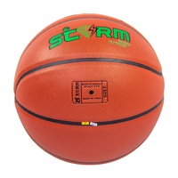 Ballon de basketball PSYCHE Orange gonflable en cuir PU avec logo personnalisé, taille officielle 7, Storm pour entraînement, ajustement joueur