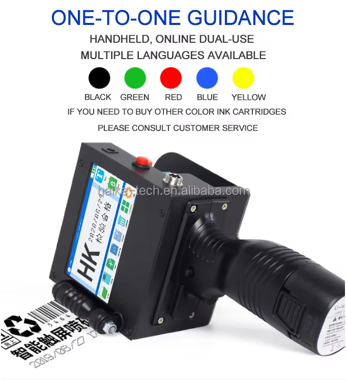50.8Mm Multi Language Easy Operate Handheld Inkjet Printer for Expiry ...