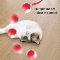 Balle de jeu interactive automatique 360° pour chien et chat, intelligente, écologique, adorable, luxueuse, en caoutchouc, avec chargeur USB