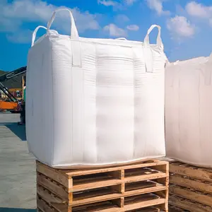 Tas Ton besar semen kacang massal tas PP anyam Tiongkok FIBC 1000kg 1500kg untuk baterai Lithium