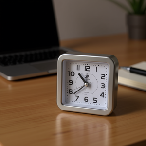 <b>Desk</b> <b>Clock</b> Square Quartz Silent Movement 4 Inch Wall Or Table Use - Product Image 3