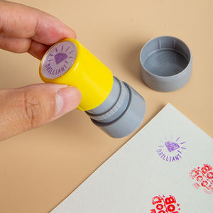 مجموعة أختام تعليم اللغة الإنجليزية ذات الألوان الناعمة من ها، 5 قطع، بلاستيكية، توزيع تلقائي للحبر، أختام رغوية لامعة، للاستخدام كلعبة أطفال - Product Image 6