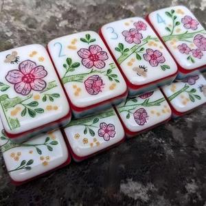 Hand <b>Drawn</b> Illustrated American Mahjong Set | Custom <b>Art</b> Acrylic Tiles - Product Image 3