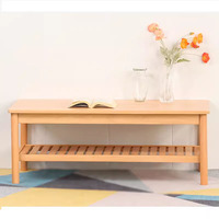 Salon 2 couches Table basse Snack Tables d'extrémité Table Console en bois avec étagère de rangement pour bureau à domicile