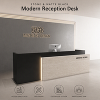 Bureau de réception minimaliste en MDF avec ensemble complet pour salon de beauté, salon de coiffure, clinique médicale, studio de yoga et usage professionnel