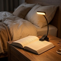 Lámpara de Lectura LED con Doble Alimentación, Enchufe USB, Batería AAA, Luz Cálida para Leer en la Habitación, Viajes