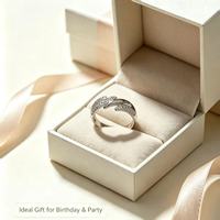 Bague en zircon plaqué platine, micro-pavée, bijoux minimalistes