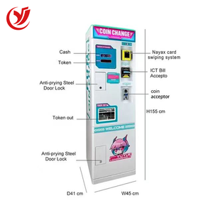 Cao An Toàn Trong Nhà Vui Chơi Giải Trí Công Viên Tùy Chỉnh Thẻ Trao Đổi Máy Trao Đổi Tiền Tệ Máy Tự Động Đồng Xu Trao Đổi Máy - Product Image 4