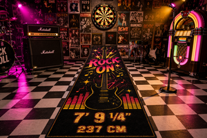 Espresso Darts Mat Printed Rectangle 7'9¼" Non-Slip <b>Rubber</b> Backing Polyester Indoor Home Use - Product Image 4
