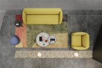 Ensemble de canapés de bureau modernes en cuir PU de luxe haut de gamme pour appartements et hôtels à usage commercial