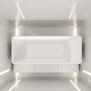 Bain de glace intérieur tout-en-un en acrylique blanc pour 1 personne avec refroidisseur intégré – En stock - Product Image 6