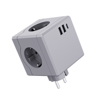 KC Modern 3 prises UE 2 ports USB a 1 prise Cube Type-C prise multiprise 16A prise nominale normes extension prise murale CE Rohs
