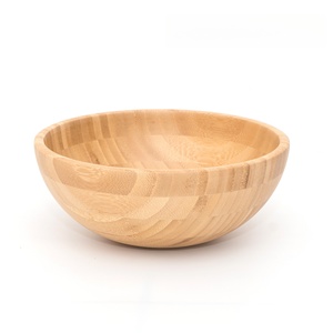 Insalatiera ecologica in bambù e legno 100% Design rotondo - Product Image 1