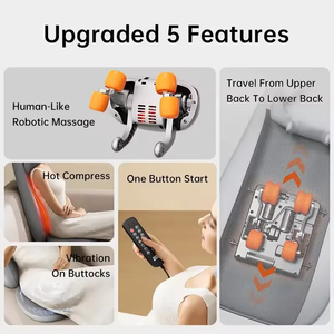 Bantal Pijat <span class=keywords><strong>Shiatsu</strong></span> Seluruh Tubuh dengan Pemanas, Getaran, dan Kontrol Waktu untuk Punggung, Leher, Pinggang, Penggunaan di Mobil dan Rumah, Tersedia Warna OEM - Product Image 4