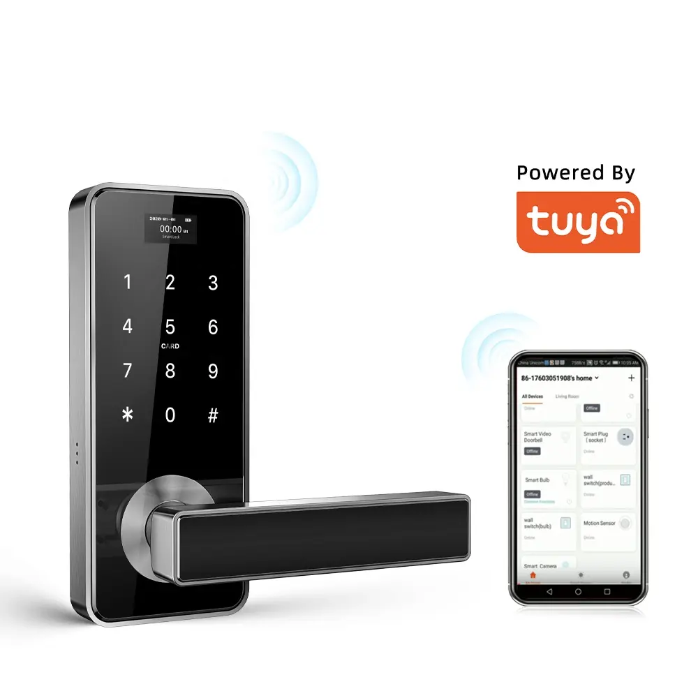 Elektronische Wachtwoord Rfid Card App Key Unlock Security Digitale Tuya Smart Deurslot