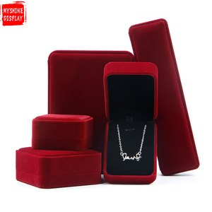 High Quality Luxury Velvet Jewellery Boxes Packaging Softly Ribbon Jewelry Velvet Storage Box