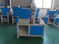 Mini déchiqueteuse à double arbre pour le broyage du plastique pour le recyclage des déchets électroniques métalliques et des disques durs d'ordinateur