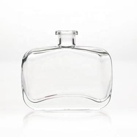 Bouteille en verre de luxe, diffuseur de parfum pour la maison, bouteille en verre transparente vide, bouteilles d'arômes carrées avec bouchon, vente en gros