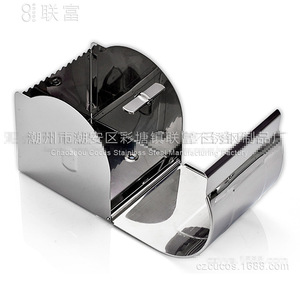 Stainless Steel Paper Holder K8 <b>Large</b> Roll No Drill Required Hotel Use Rectangular Design - Product Image 3