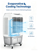 Refroidisseur d'air et d'eau industriel 200W, climatiseur détachable, refroidisseur d'air évaporatif