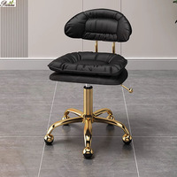 Chaise client pour salon de beauté de luxe avec rotation rose et or pour la manucure