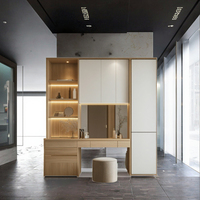 Coiffeuse de style américain et européen, en bois massif de luxe, design traditionnel et épuré, pour chambre à coucher