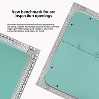 Port d'inspection orientable en alliage d'aluminium pour plaques de plâtre, avec séparateur de conduites d'eau et boîtier électrique
