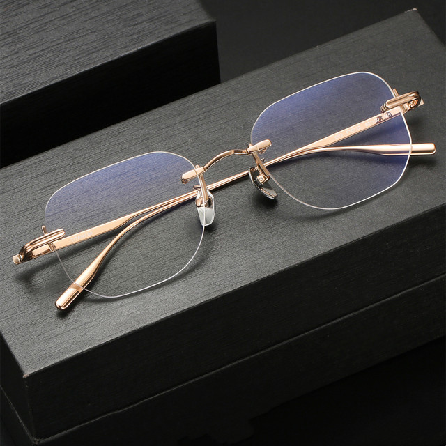 Pure Titanium Rimless Frameless Eyeglasses for Men and Women New Shenzhen Manufacturer