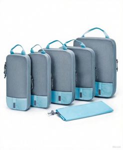 Ensemble de 6 cubes de rangement de voyage à fermeture éclair, légers et compressibles, pour un rangement polyvalent - Product Image 2