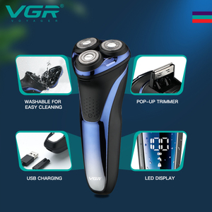 VGR V-306 3D galleggiante rotante famiglia lavabile impermeabile IPX7 mens ricaricabile elettrico barba rasoio rasoio per gli uomini - Product Image 2