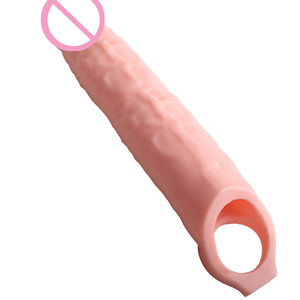 Sexspielzeug Romantische Wolf Zahn abdeckung Vergrößerte und verlängerte Kristalls imulation Penis abdeckung Silikon - Product Image 5