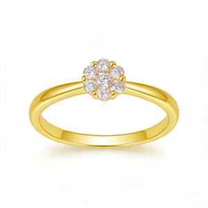 Anillo de Compromiso Clásico Personalizado de Oro Sólido de 9K/10K/14K/18K, Chapado en Oro de 14K, con Diamante Cultivado en Laboratorio CVD IGI, para Hombre y Mujer - Product Image 2