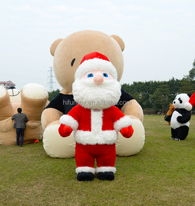 XMAS adulte <span class=keywords><strong>pas</strong></span> <span class=keywords><strong>cher</strong></span> portable marche gonflable père noël dessin animé mascotte Costume gonflable père noël Cosplay Costumes - Product Image 1