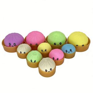 Dumpling Squishies Dumplings Stress Balls PU Leather Recyclable Mystery Box Easter Basket Stocking Stuffers Food <b>Steamer</b> - Product Image 1
