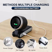 Kipas Genggam Portabel Berkecepatan Tinggi Pendingin Udara Lipat Layar LED Mini Turbo Listrik untuk Mobil dan Rumah Tangga Bertenaga Baterai