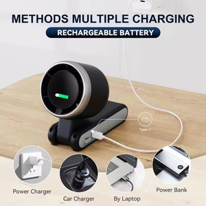 Portable High-Speed Air Cooling Handheld <b>Fan</b> Foldable LED Display Mini Turbo <b>Fan</b> Car Household Use Battery-Powered Brushless - Product Image 6