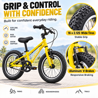 Vélo de montagne léger pour enfants avec jantes en aluminium à double paroi et freins V pour les aventures en plein air quotidiennes